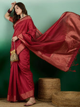 Womens Fashion Ethnic Red Color Sarees-MLSHWSA1433RED0ONE